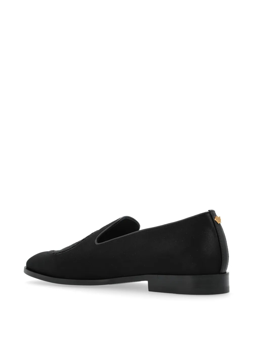 Versace Logo-embroidered Loafers In Multi