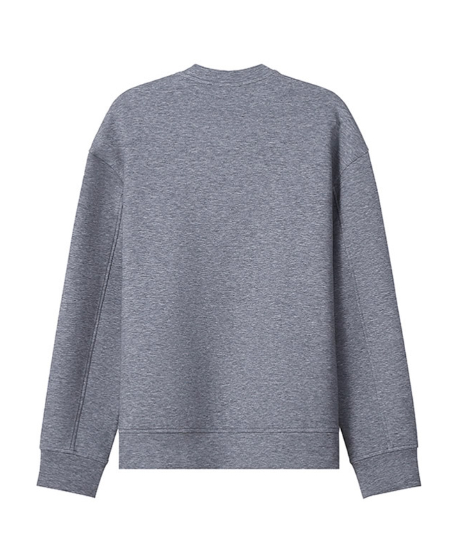 Emporio Armani Logo-print Cotton-blend Sweatshirt In Gray