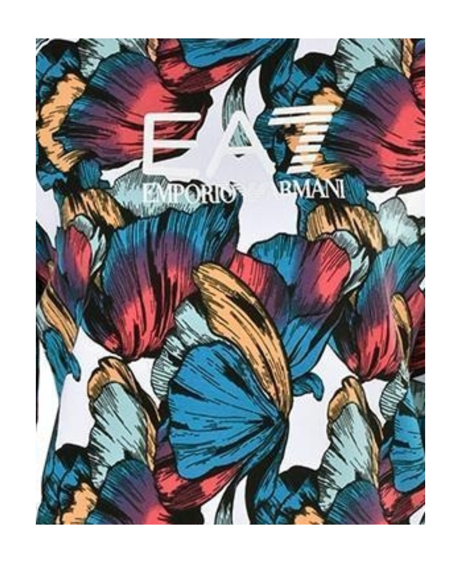 EA7 COTTON PRINTED SWEATER