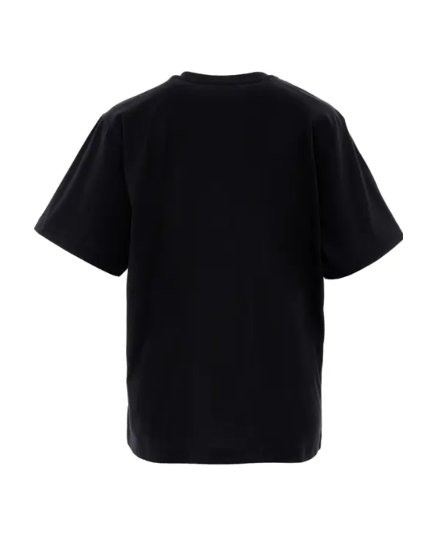 Moschino Black Printed Short-sleeved T-shirt In Black