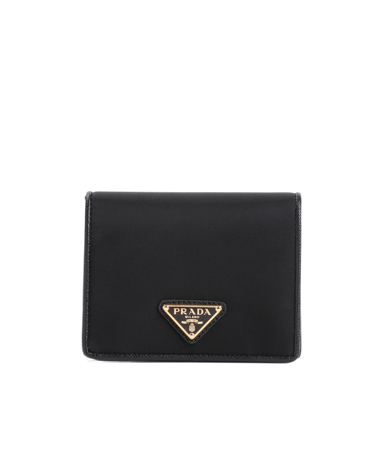 Prada Folding Wallet In Black