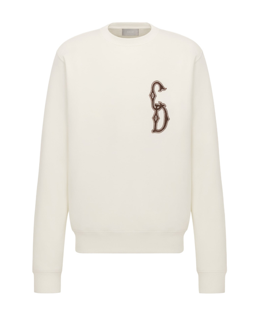 Dior Cd Interwoven Sweater In White