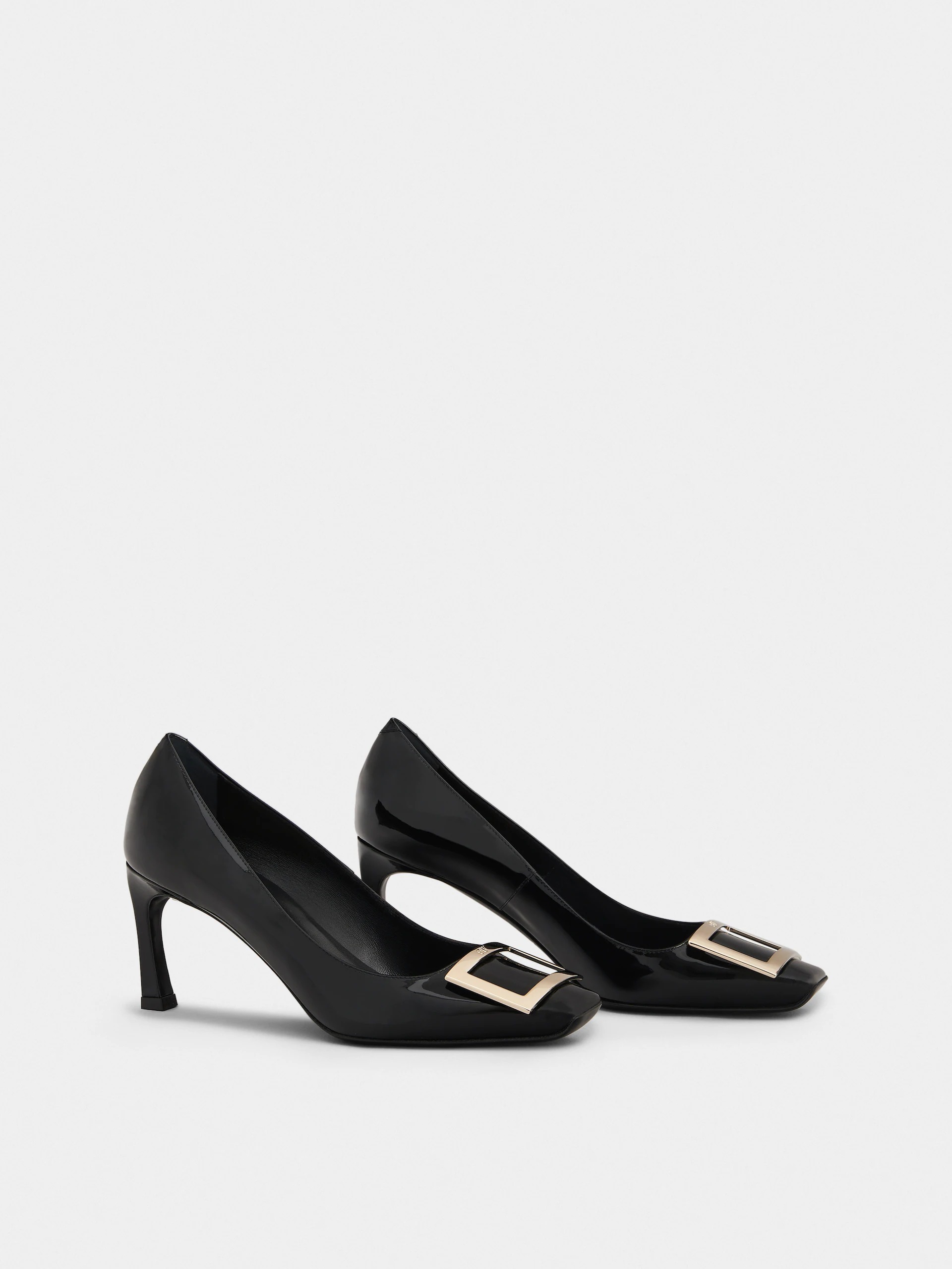 Shop Roger Vivier Trompette Buckle Pumps In Black