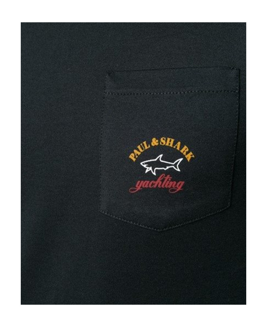 Shop Paul & Shark Round-necked T-shirt In Black