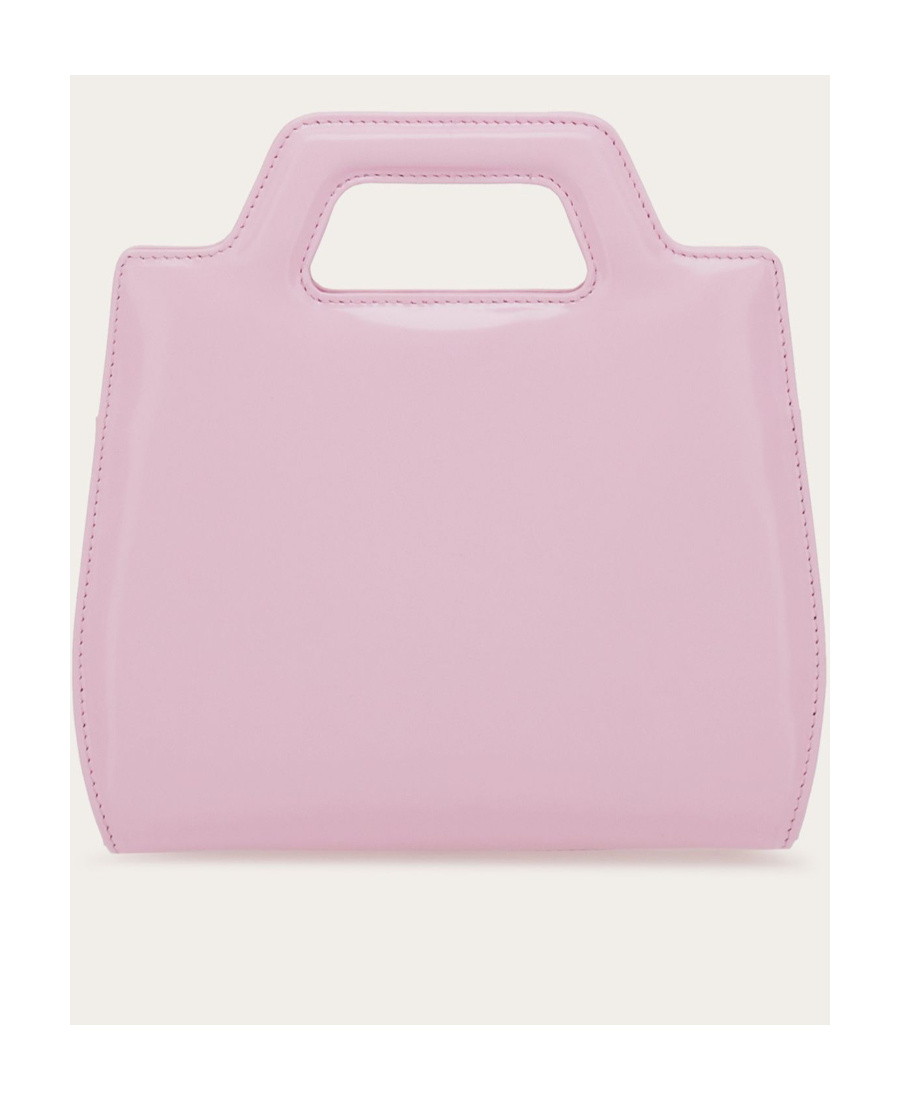 Ferragamo Sleek Mini Tote With Detachable Strap In Pink