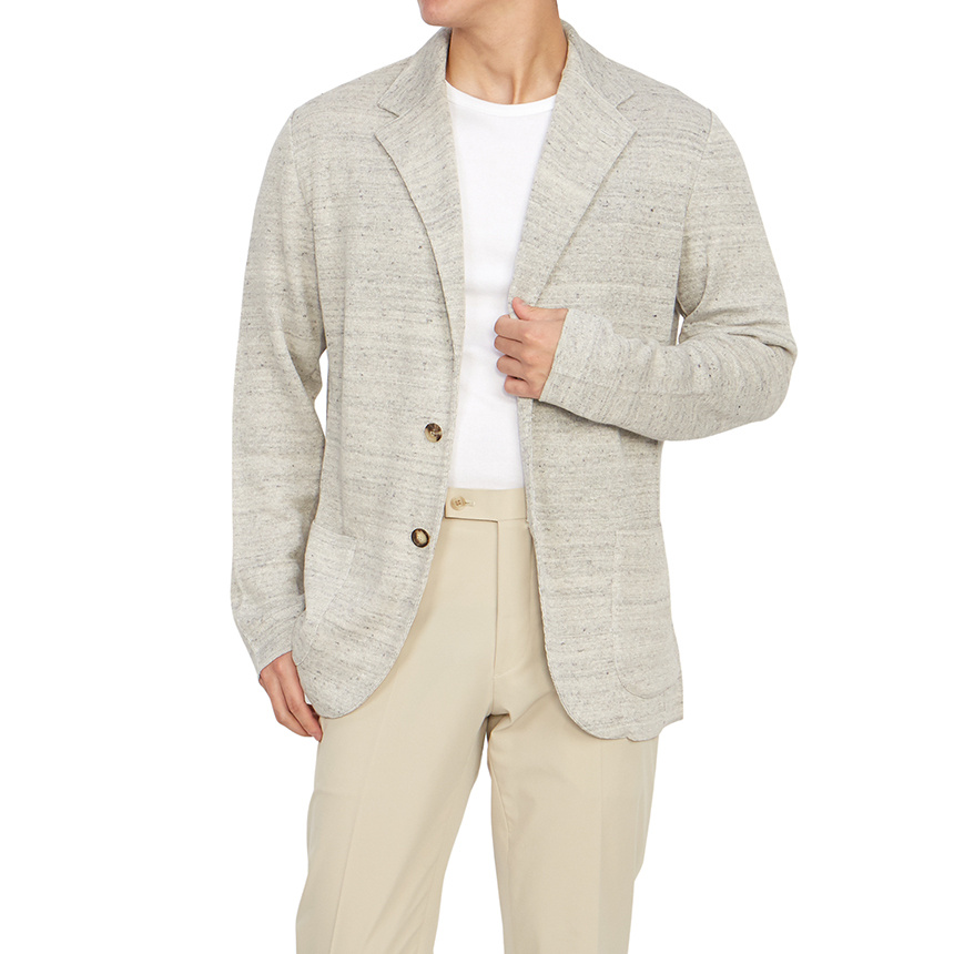Lardini Long-sleeved Casual Jacket In White