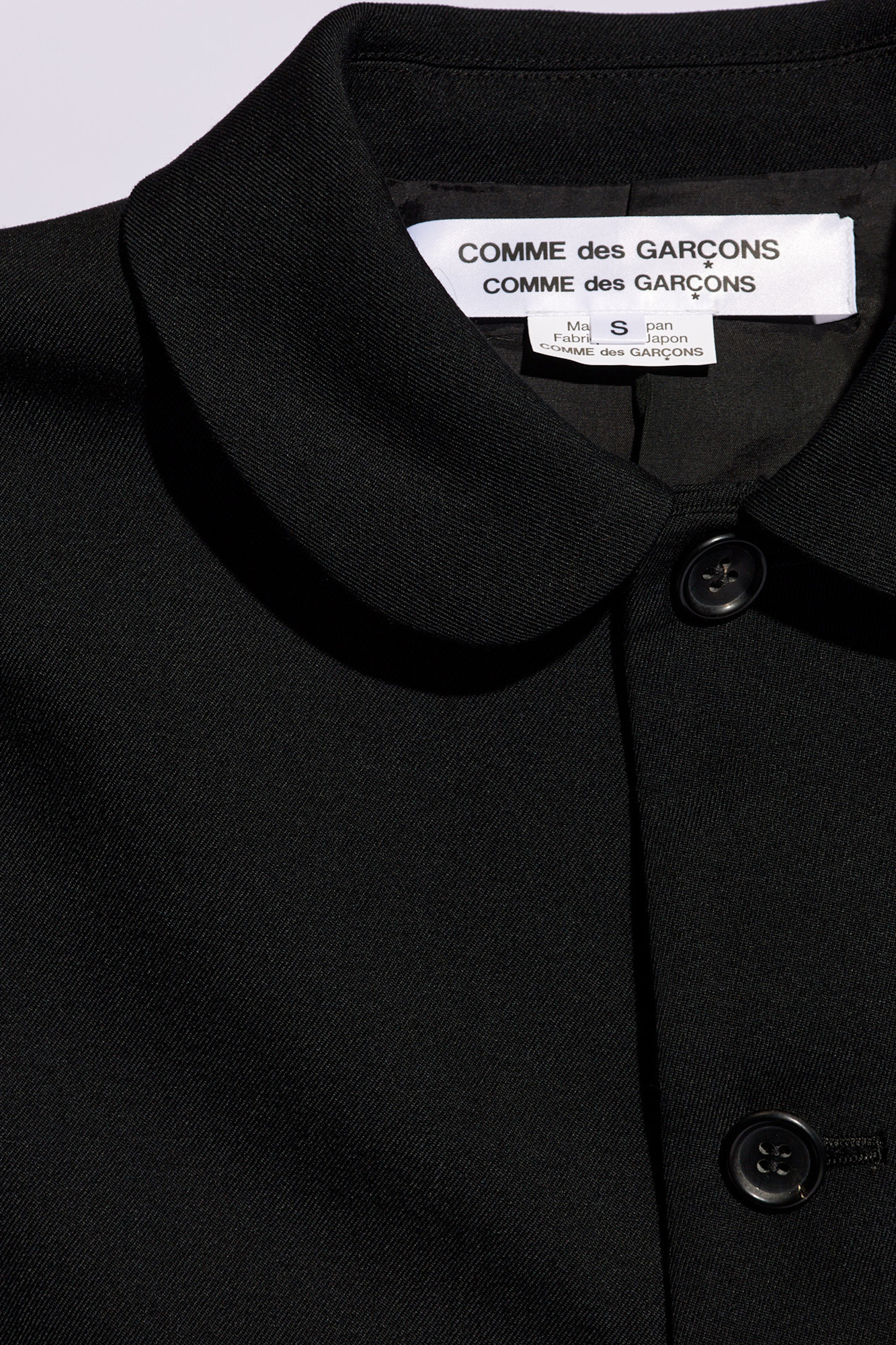 Comme Des Garçons Long Sleeved Suit Jacket In Black