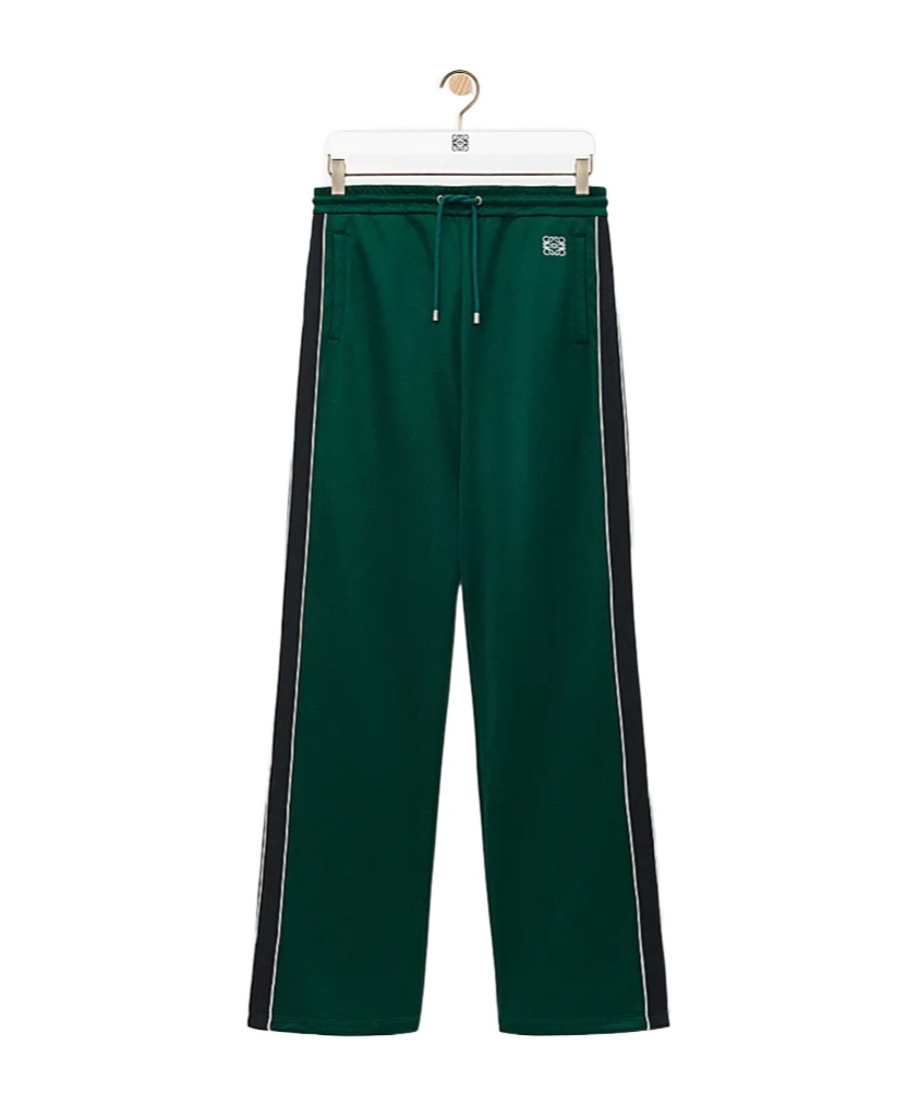 Loewe Plain Jersey Sweatpants In Green