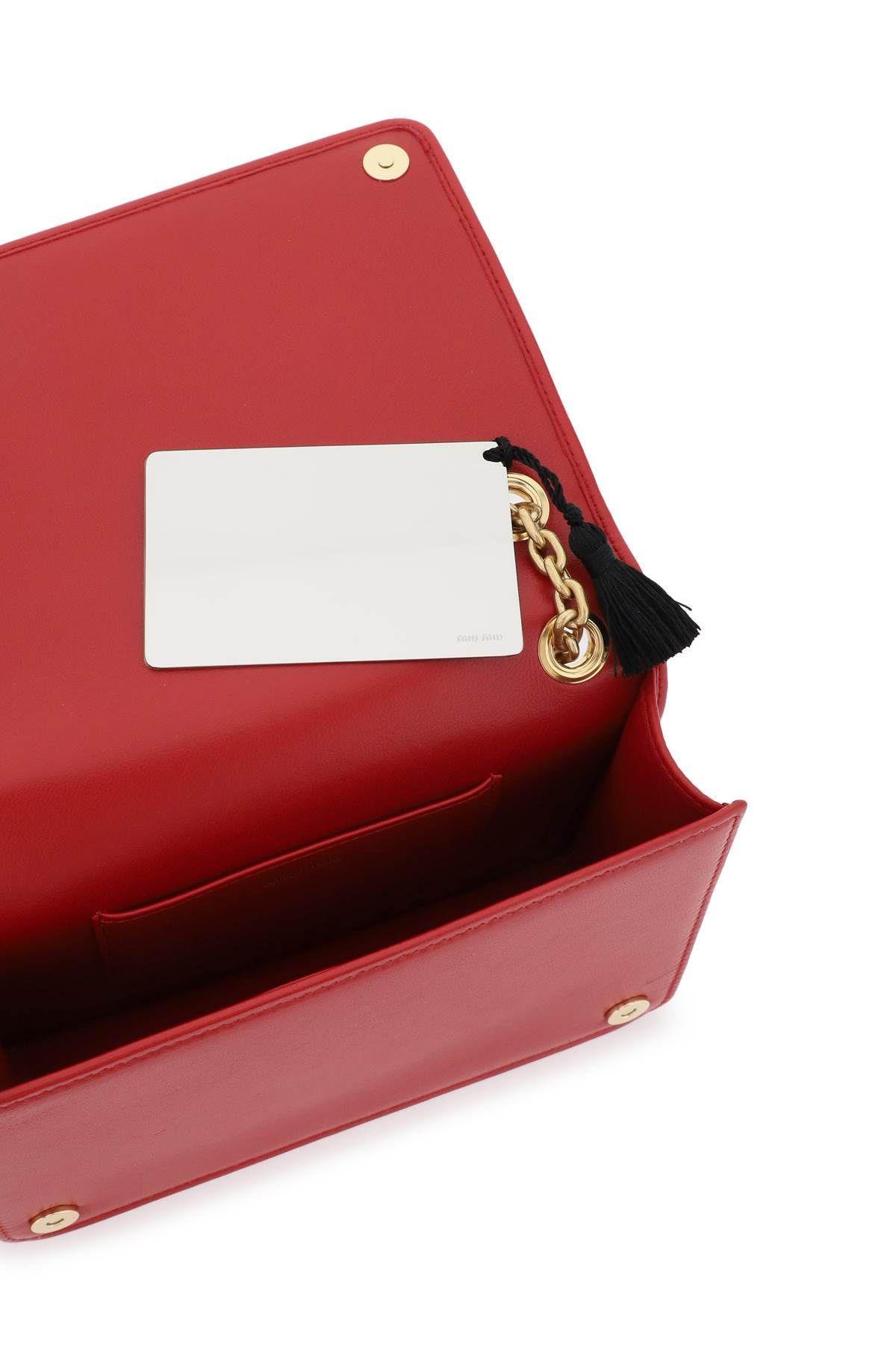 Miu Miu Logo Shoulder Bag In Red