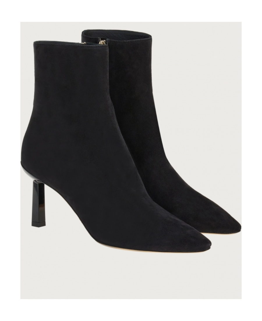 Ferragamo 70mm Pointed Toe Boots In Black
