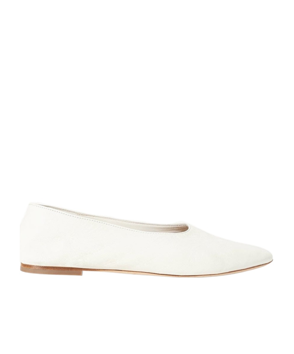 Staud Alba Ballet Flats Paper In White
