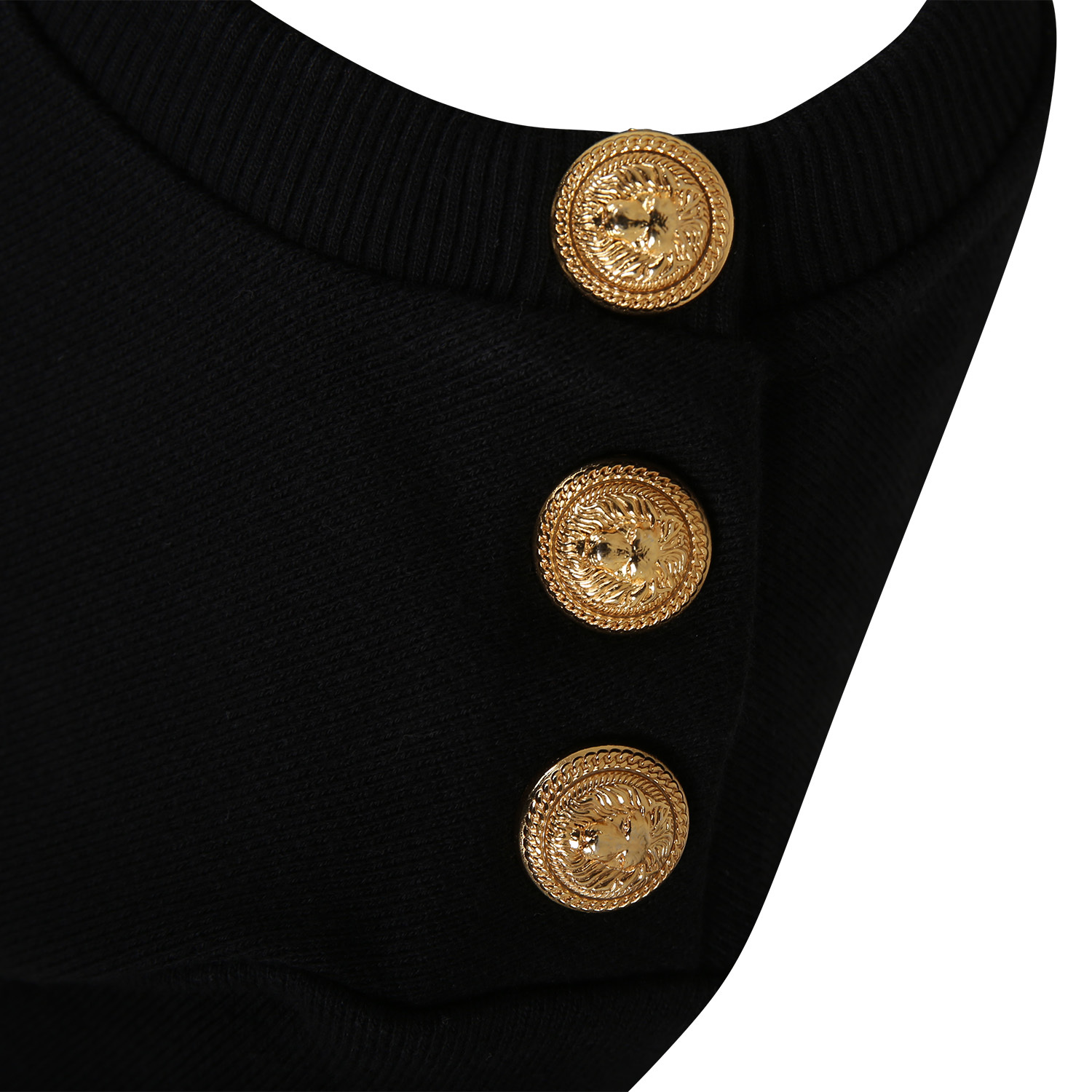 Balmain Logo-print Cotton Sweatshirt In Black