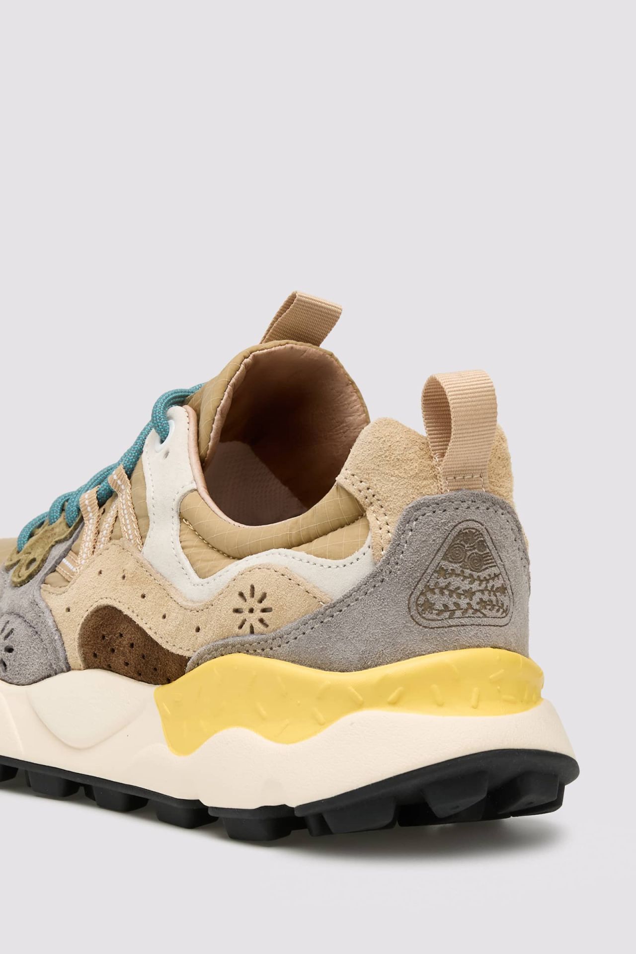 Flower Mountain Suede Accents And Trekking Laces Breathable Ripstop Sneakers In Brown