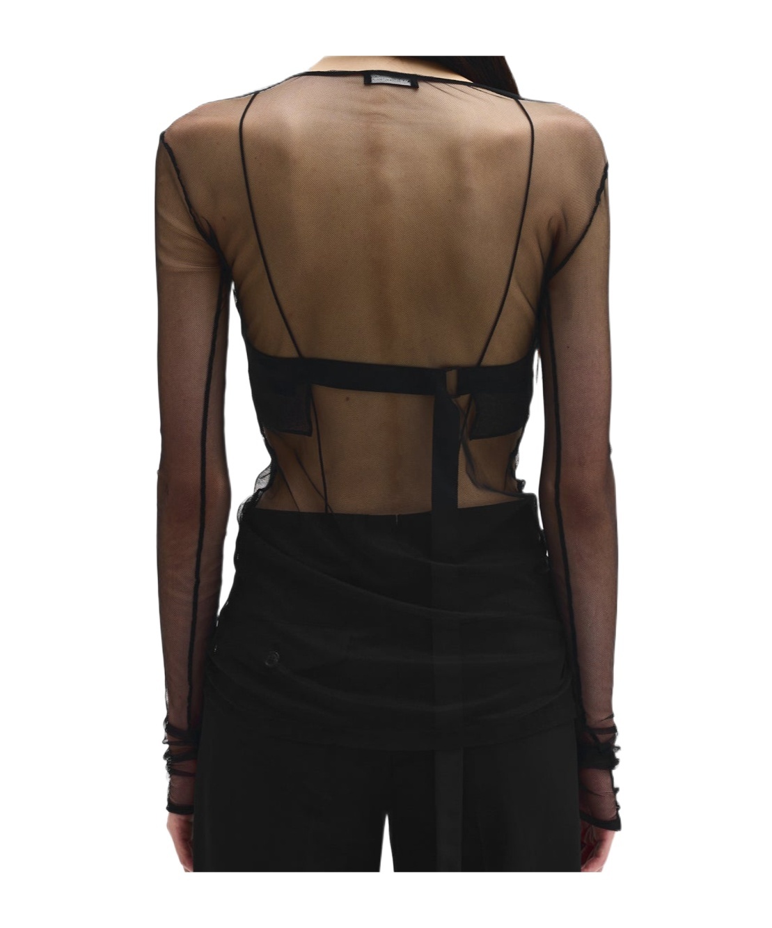 Ann Demeulemeester Long Sleeve Top In Black