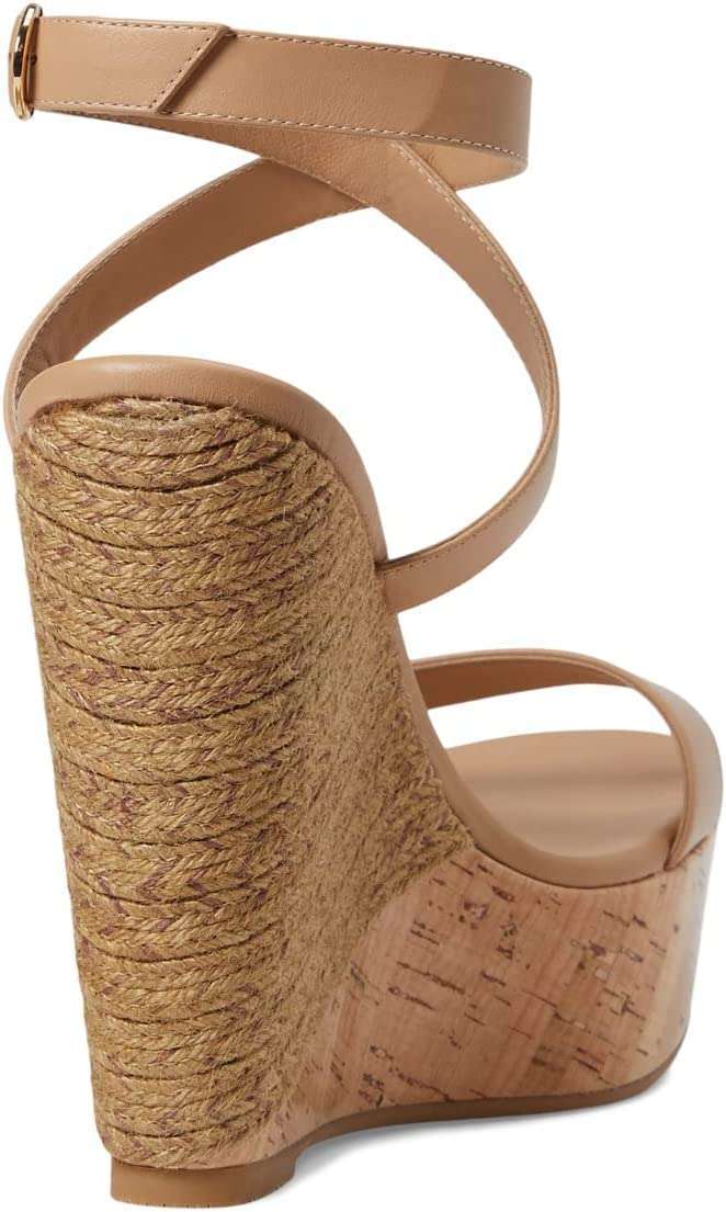 Stuart Weitzman Slope Heel Sandals In Brown