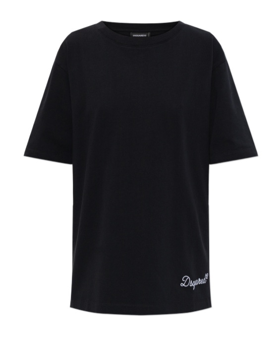 Dsquared2 Embroidery Short-sleeve T-shirt In Black