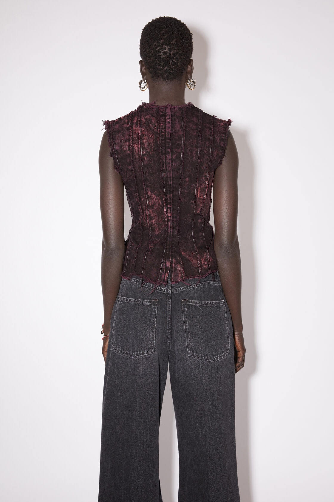 Acne Studios Jeans Sleeveless Vest In Black