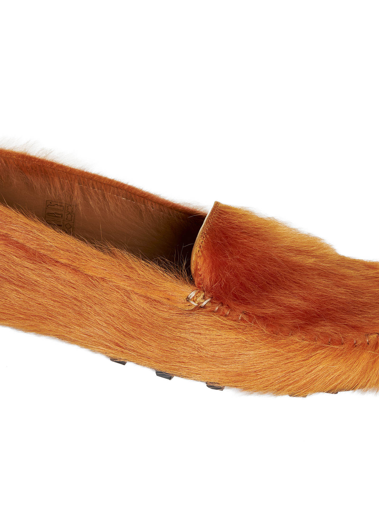 Shop Marni Fluffy Slip-on Flat Shoes In Orange