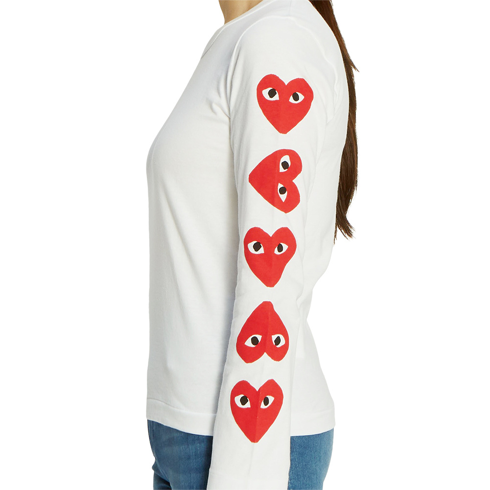 Comme Des Garçons Play Long-sleeved T-shirt In Multi
