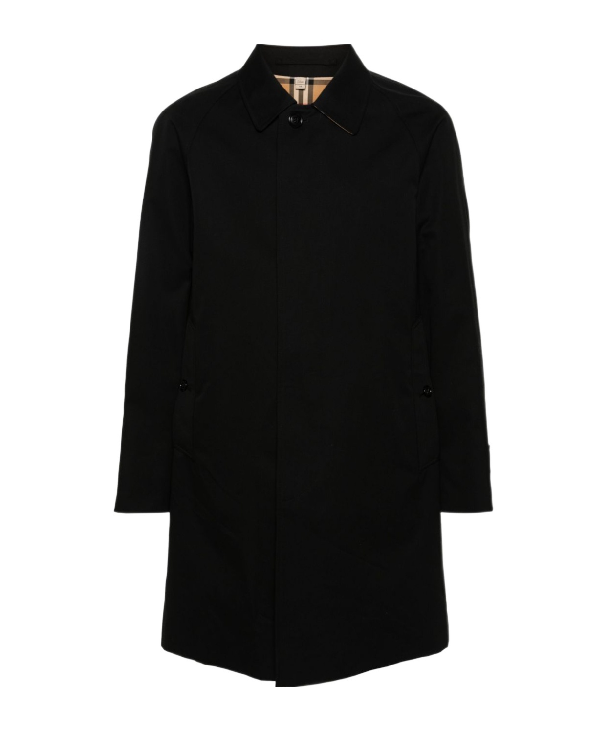 Burberry Camden Water Resistant Cotton Gabardine Car Coat In Black