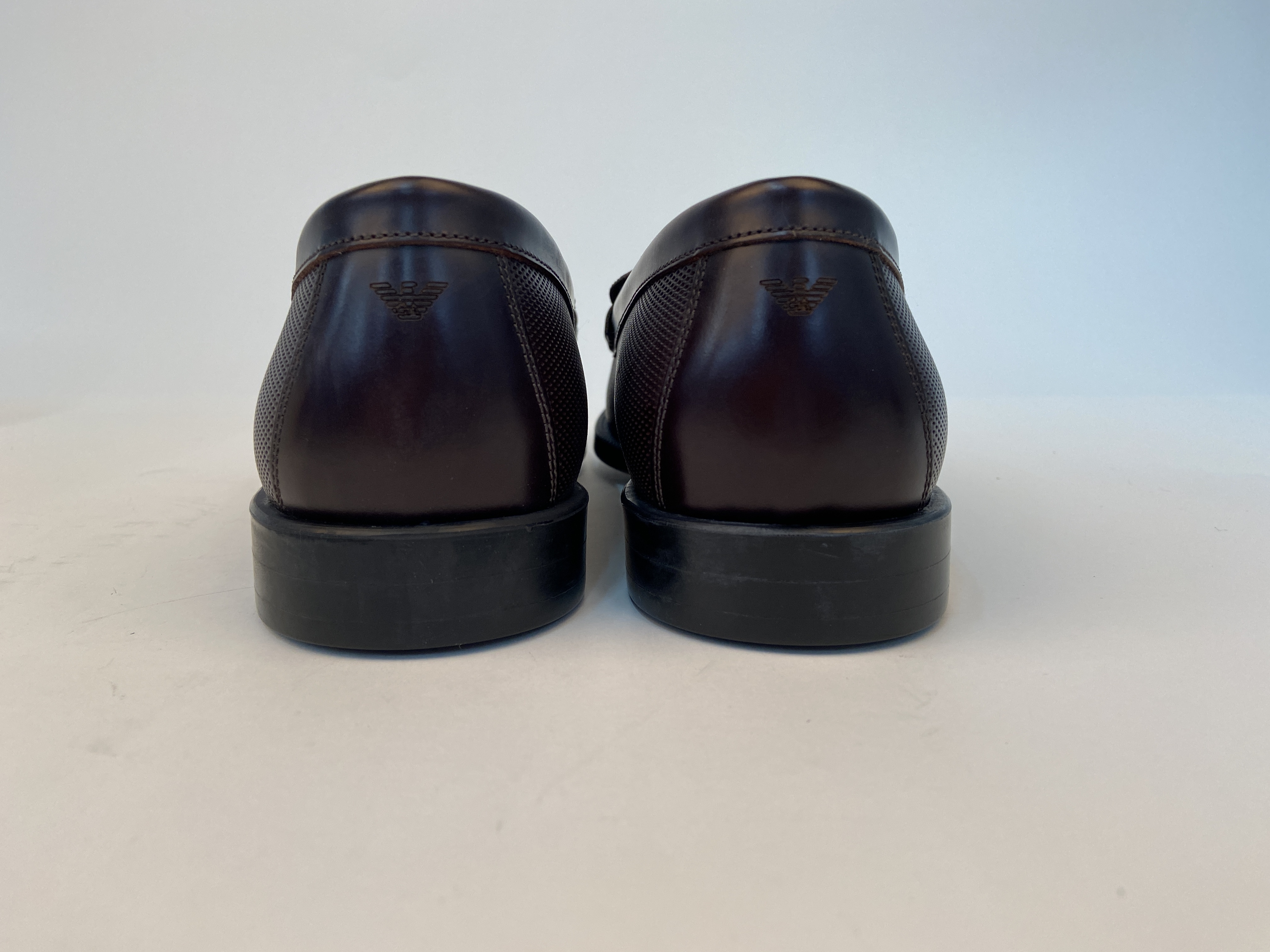 Emporio Armani Logo Business Casual Shoes In Black