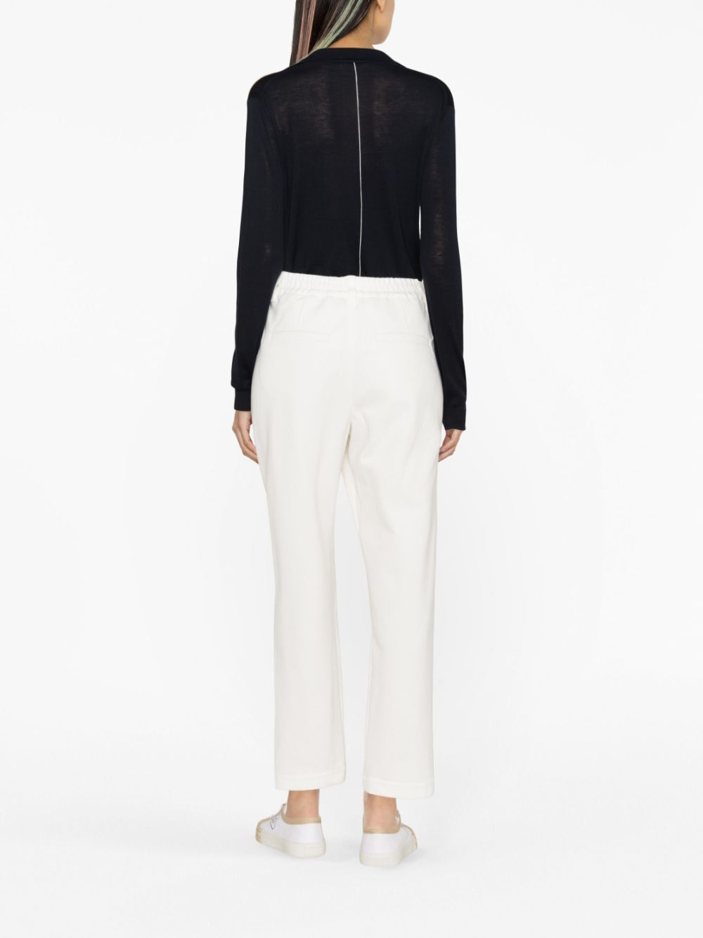 Brunello Cucinelli Pleated Cotton-blend Twill Tapered Pants In White