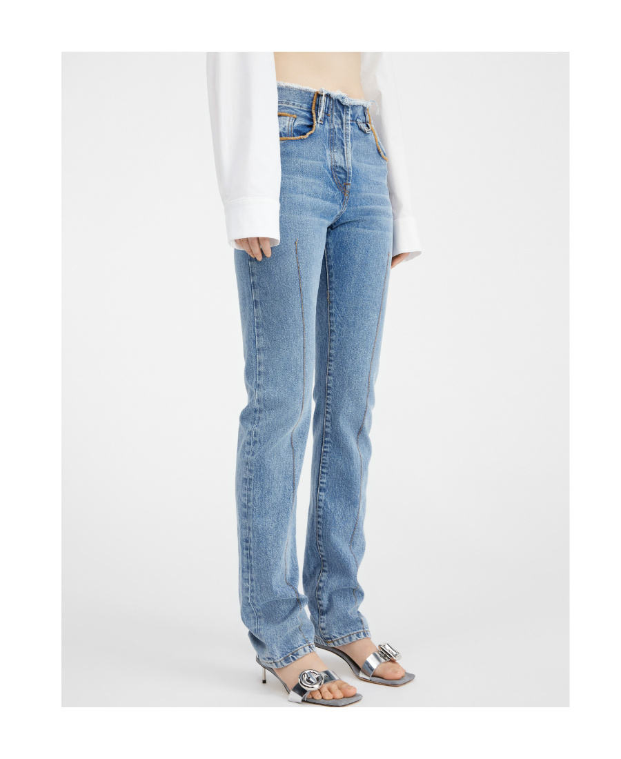 Jacquemus Le De Nimes Linon Straight-leg Jeans In Blue