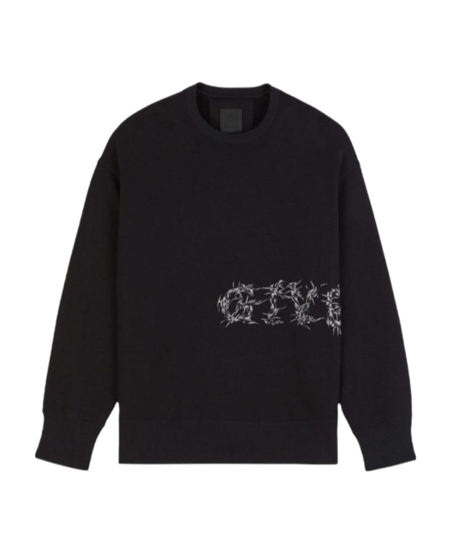 Givenchy Barbed Wire Crew-neck Sweatshirt In Black