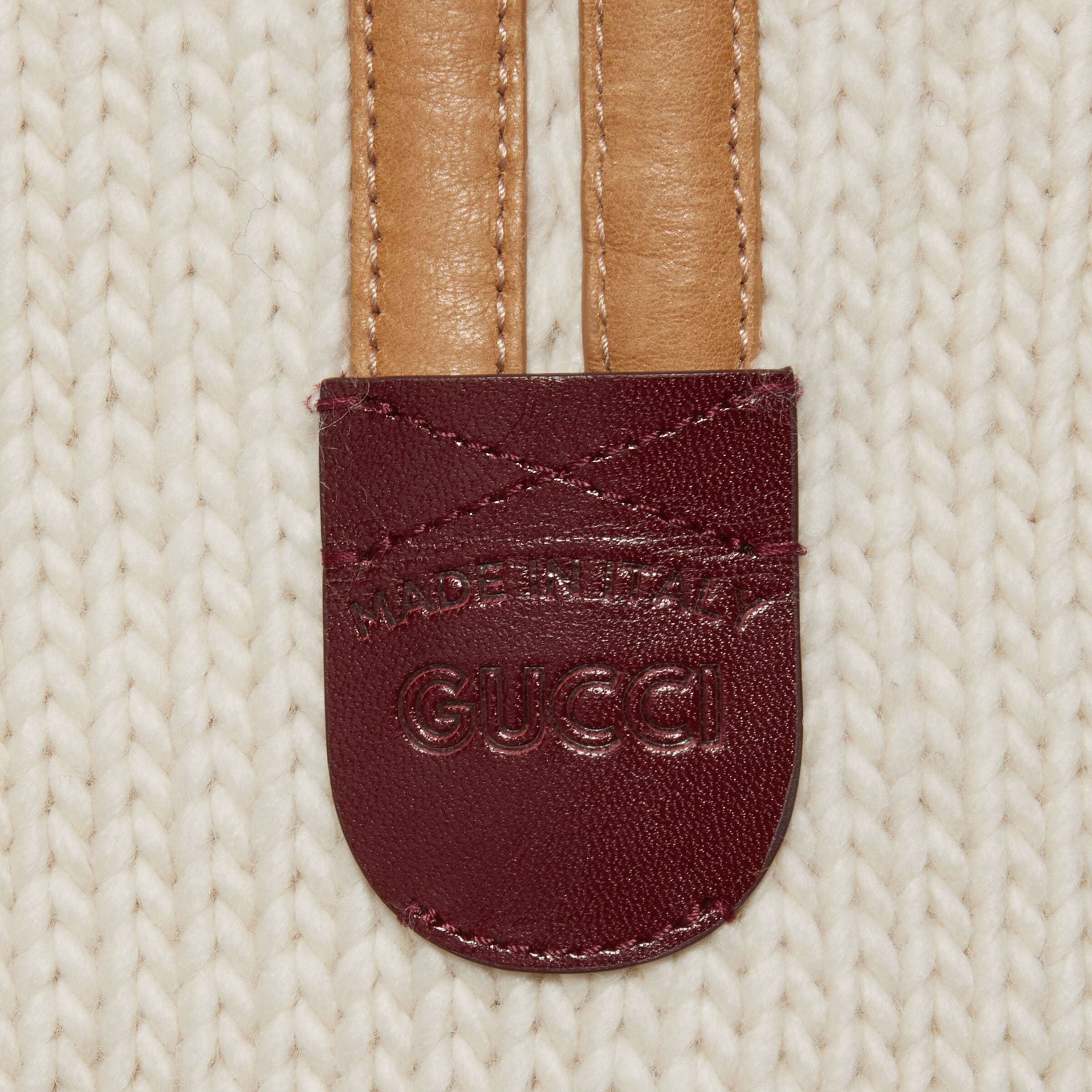 Gucci Buckle-strap Wool Jumper In White