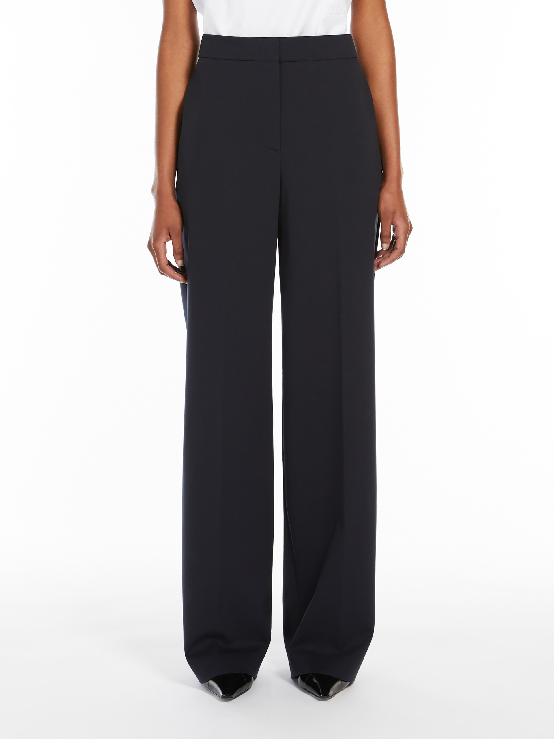 Max Mara Straight Casual Pants In Black