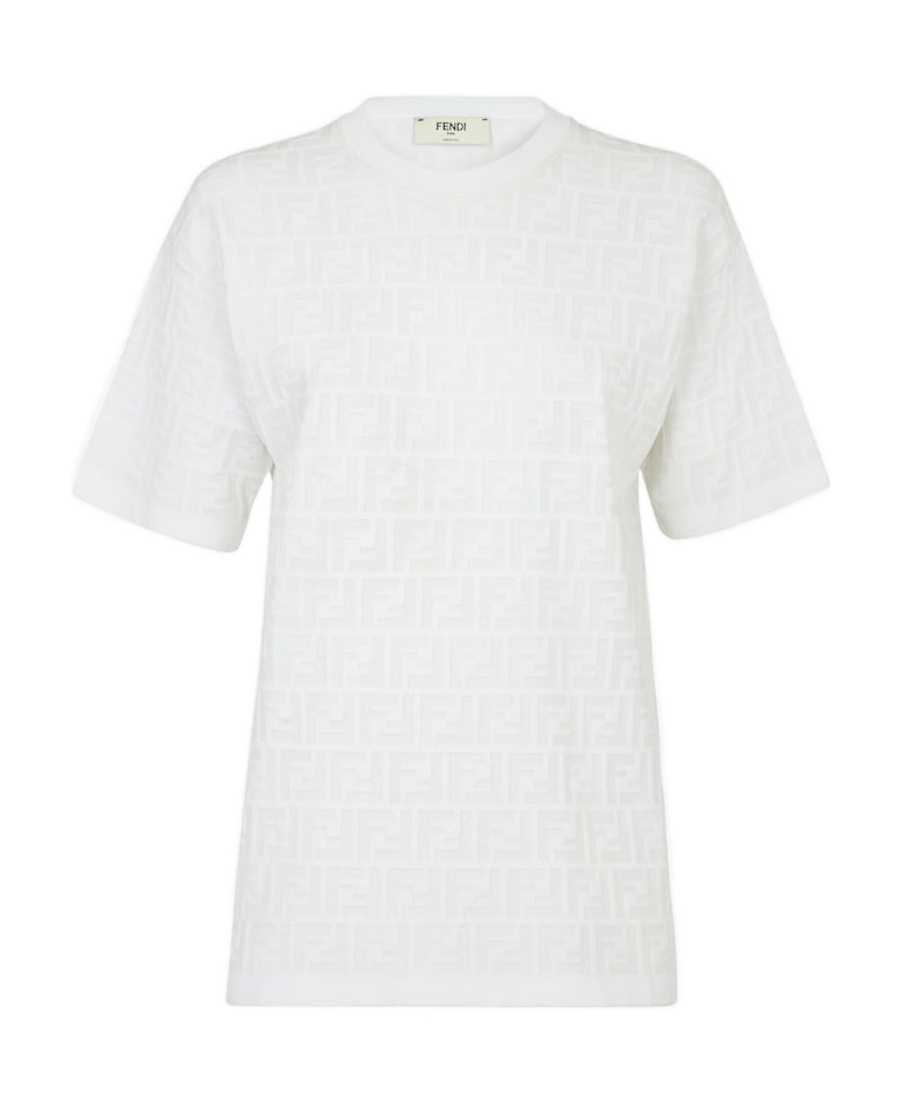 Shop Fendi White Viscose Jumper