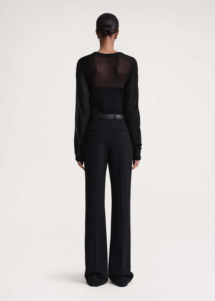 Totême Black Wide-leg Trousers In Black