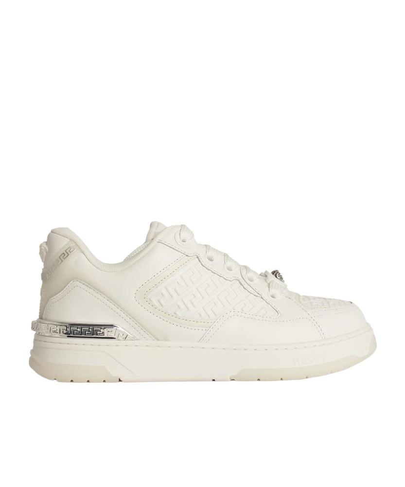Versace Sneakers With Embossed Logo In White