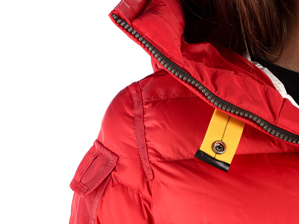 Shop Parajumpers Long-sleeved Hooded Down Jacket