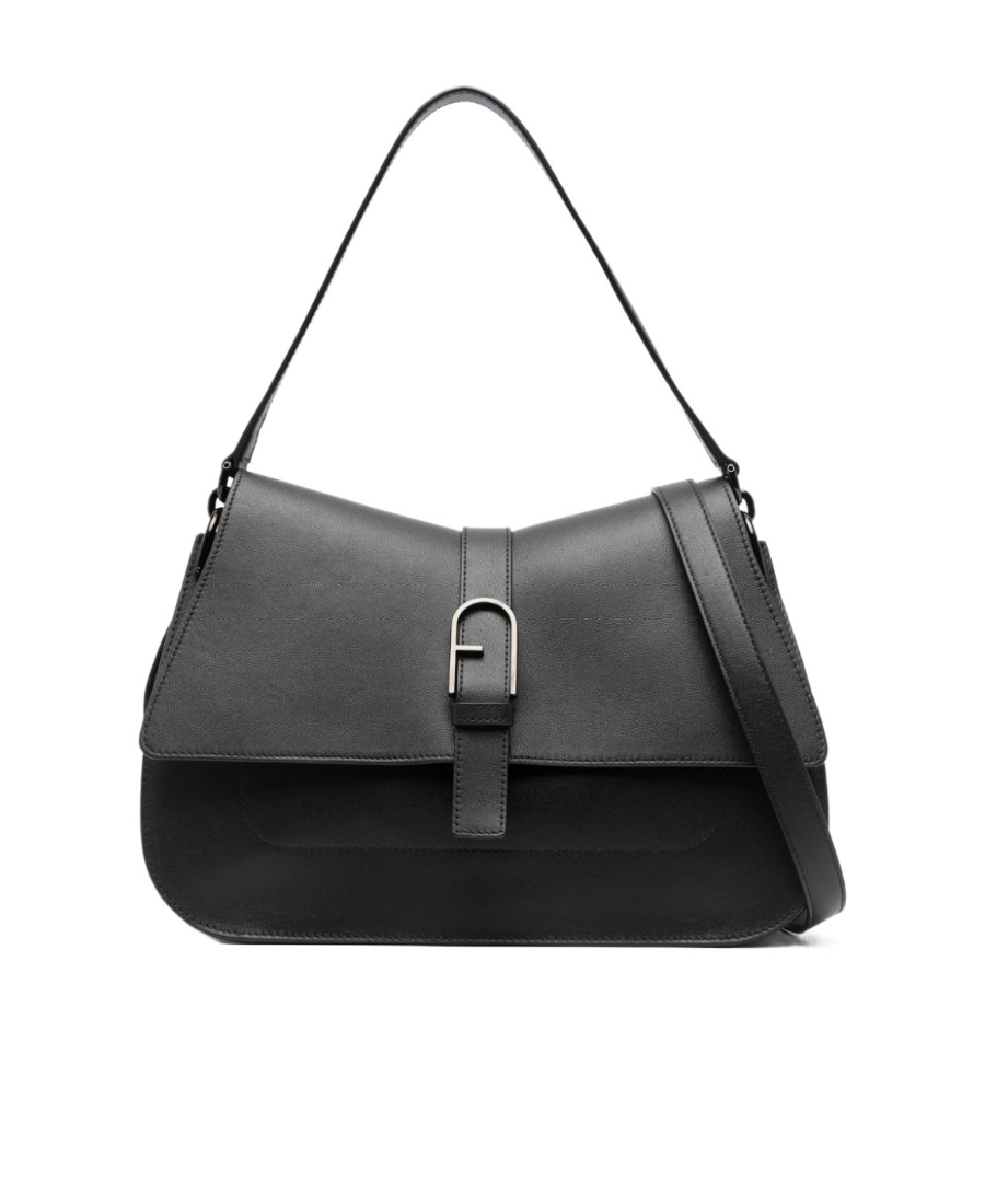 Furla Flow Large Top Handle Bags In Black