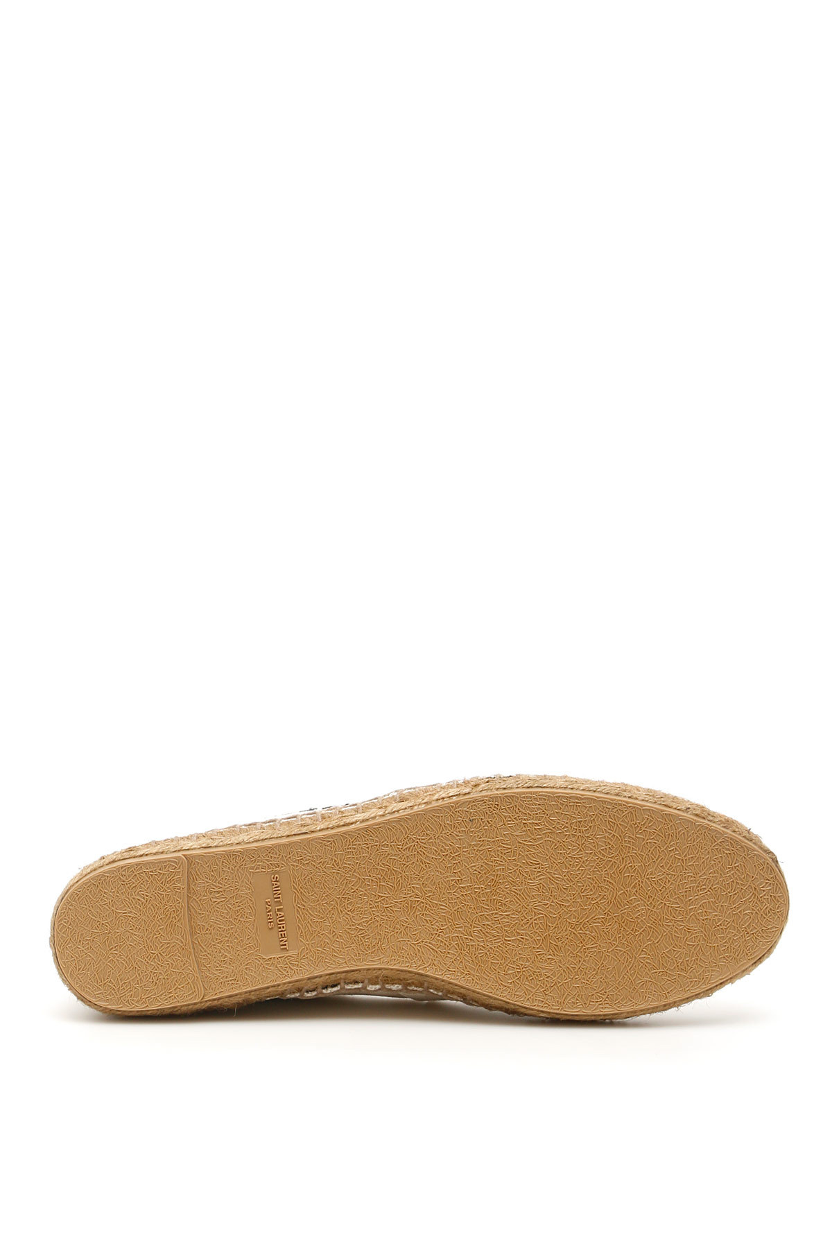 Shop Saint Laurent Logo-embroidered Espadrilles In Black