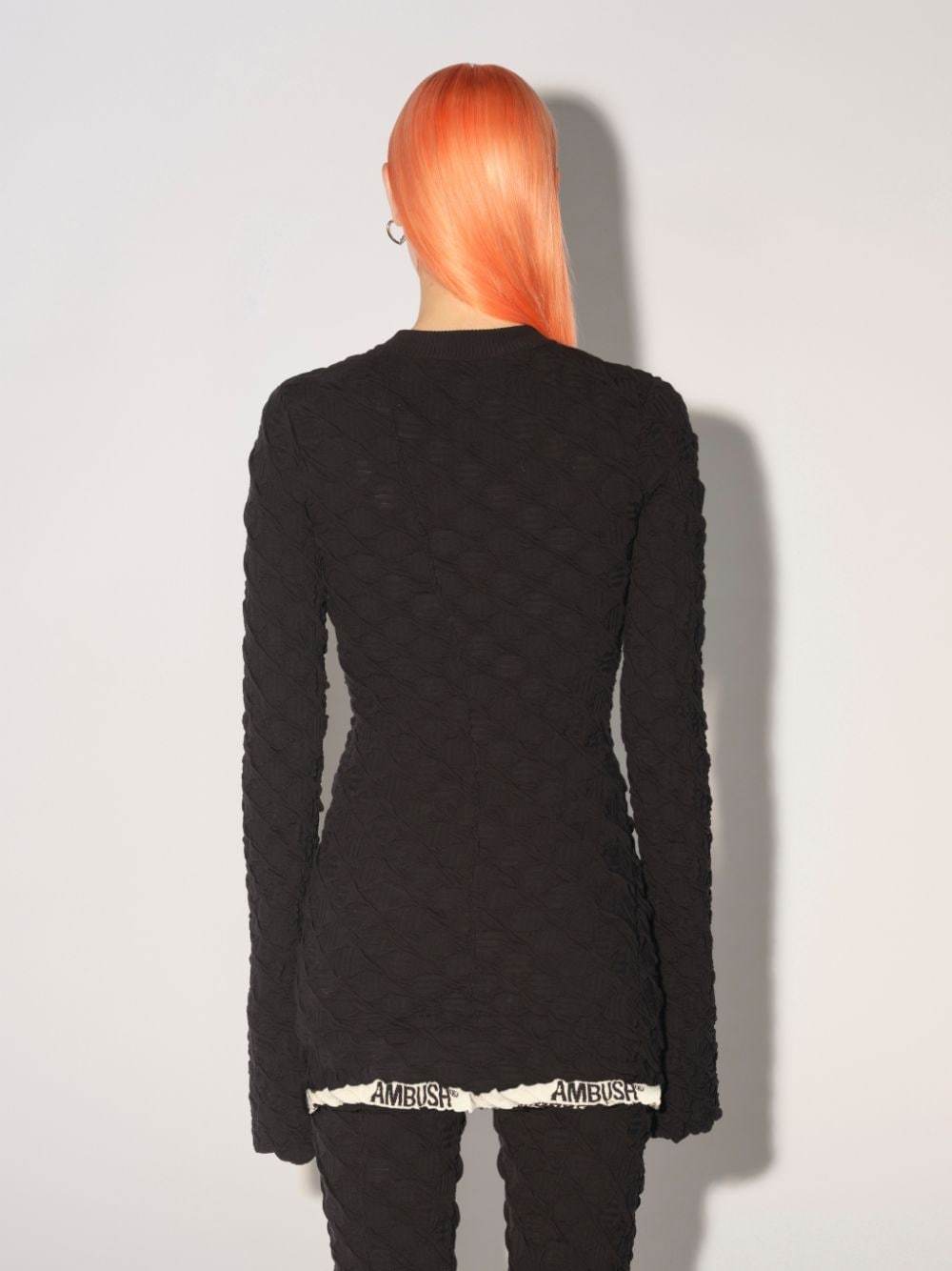Ambush Textured Logo-hem Knit Jumper In Black