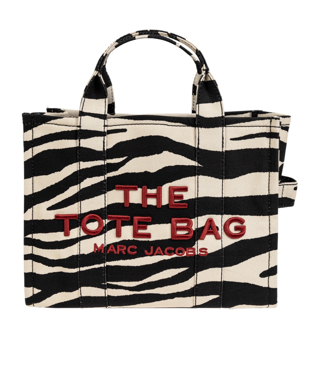 Marc Jacobs Zebra-print Medium Tote Bag In Black