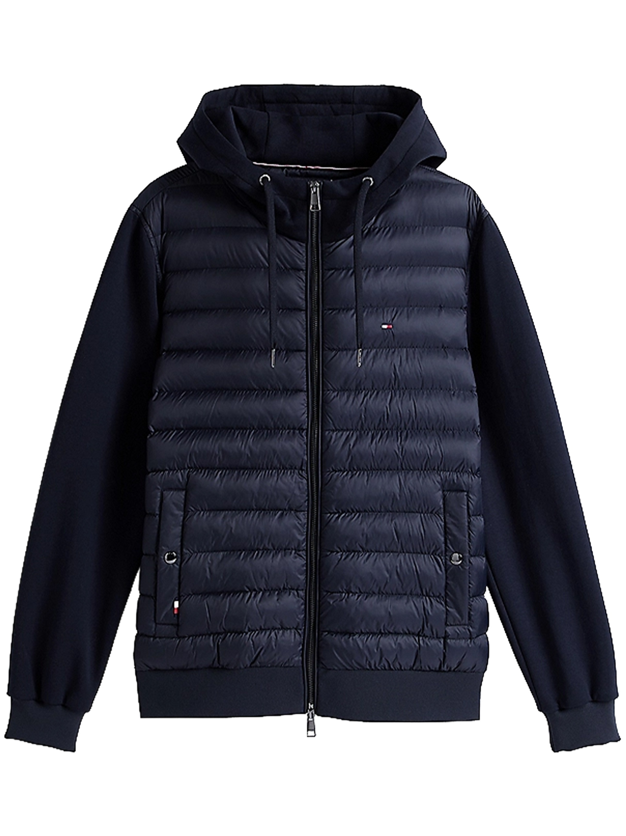 Shop Tommy Hilfiger Panelled Hood Jacket In Black