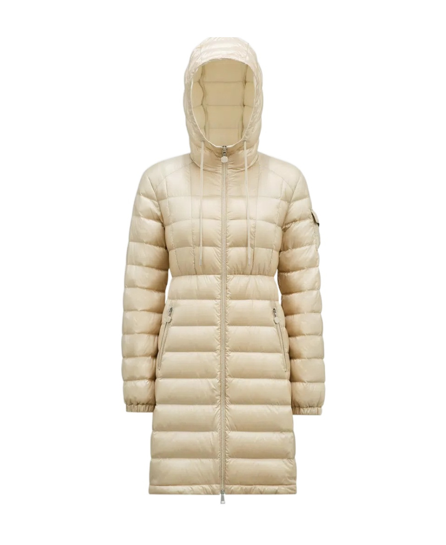Moncler Amintore Hooded Down Coat In Nude