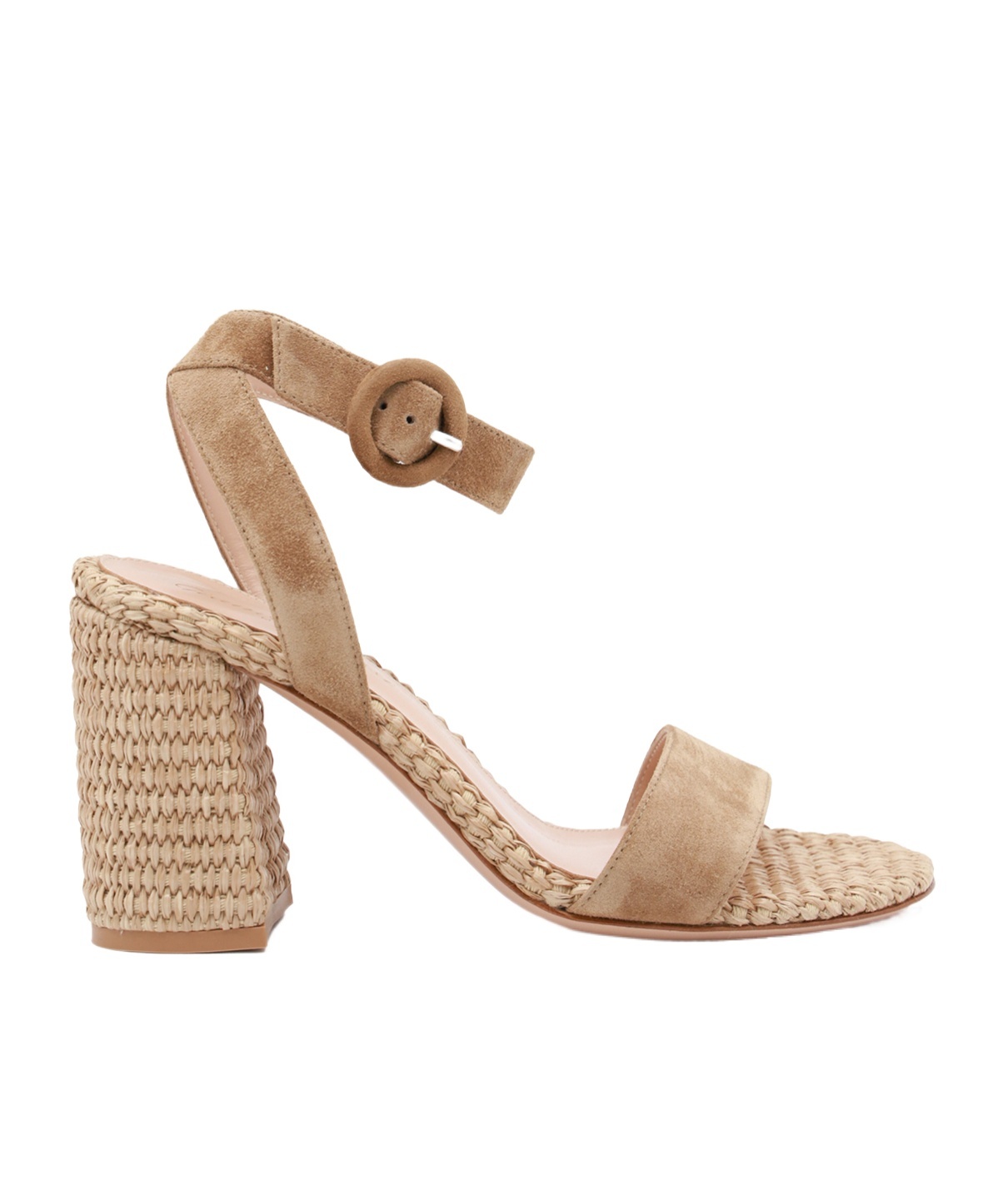 Gianvito Rossi 85 Suede Espadrille Sandals In Nude