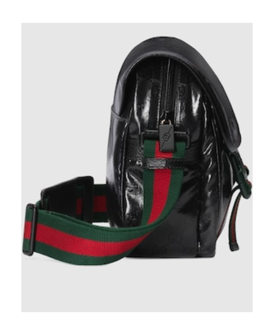 Gucci Gg Crystal-embellished Messenger Bag In Black