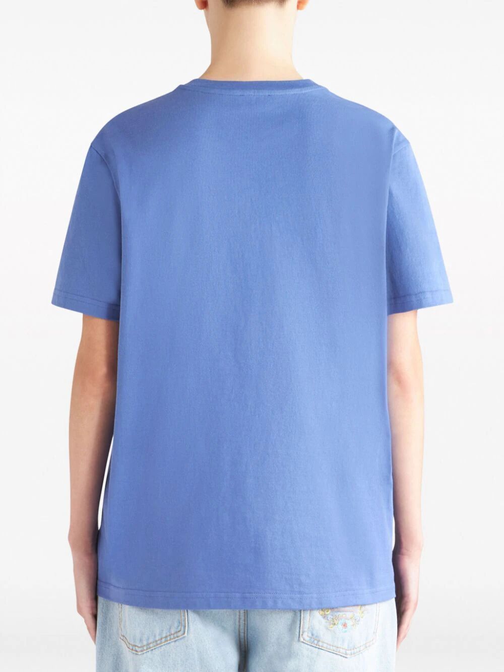 Etro Pegaso-embroidered Cotton T-shirt In Blue