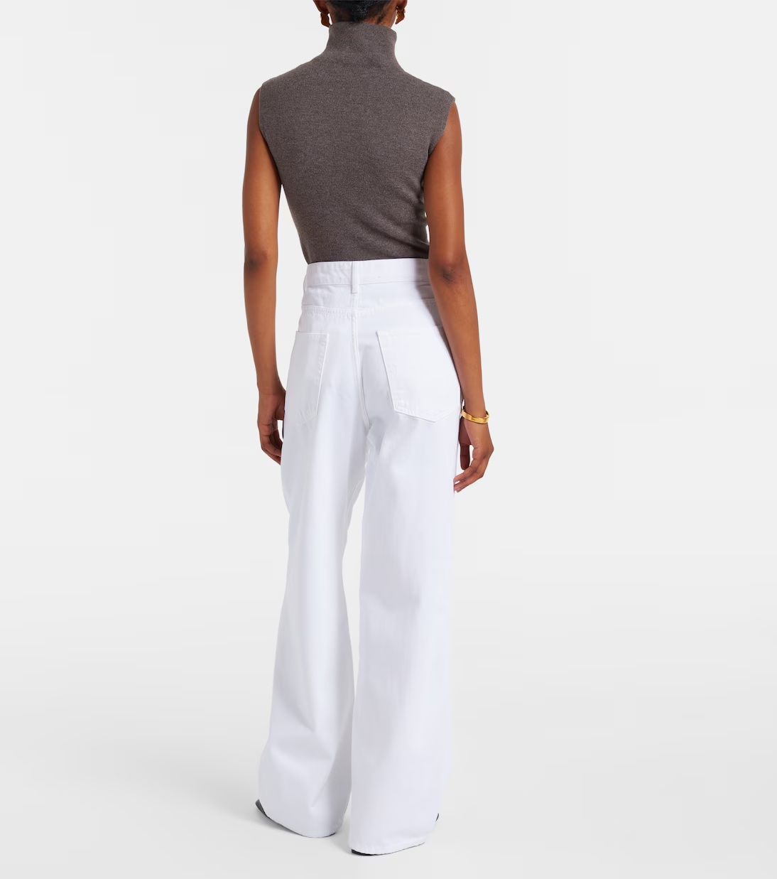 Rohe Low-rise Wide-leg Jeans In White
