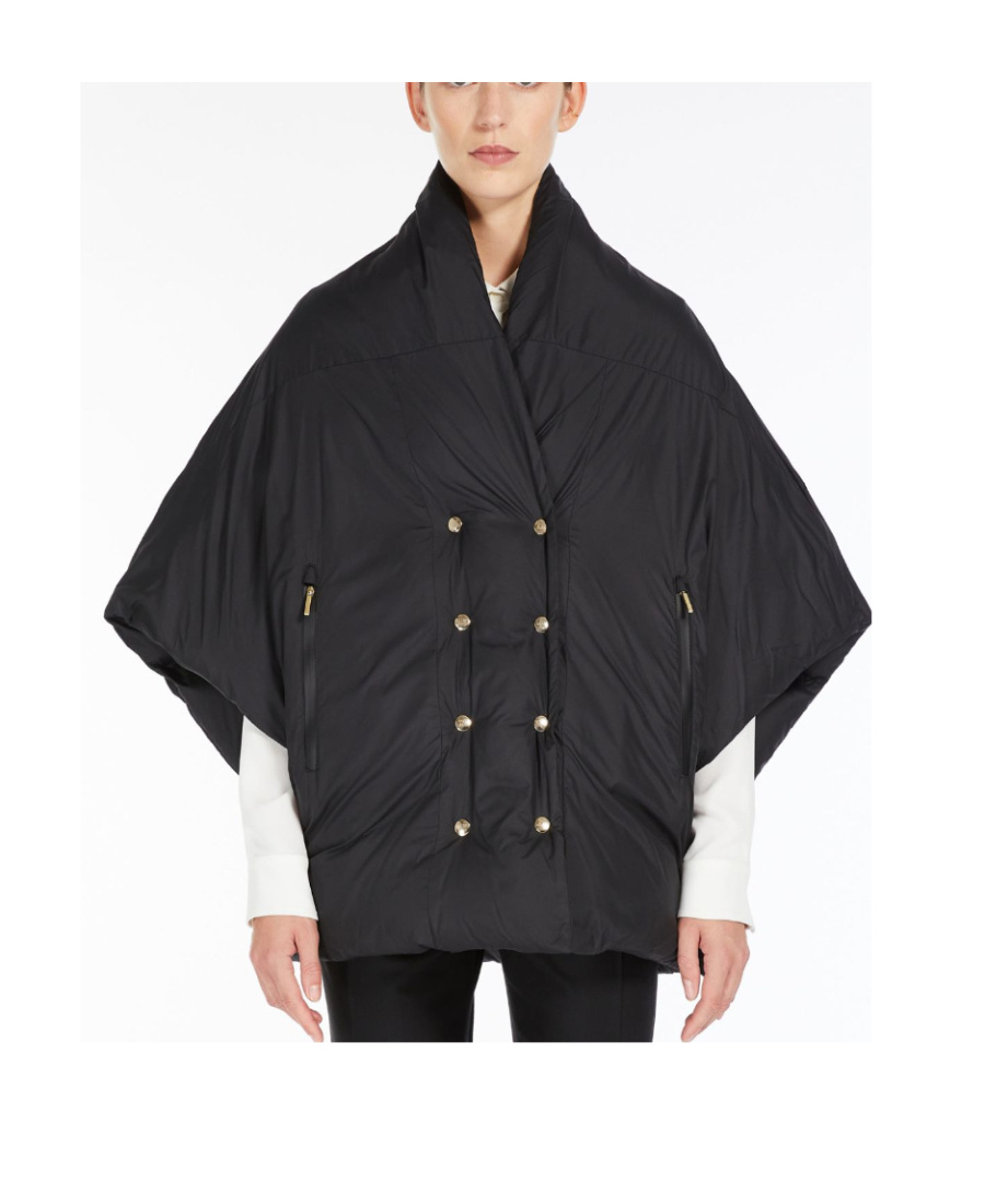 Max Mara Double-breasted Cloak In Black