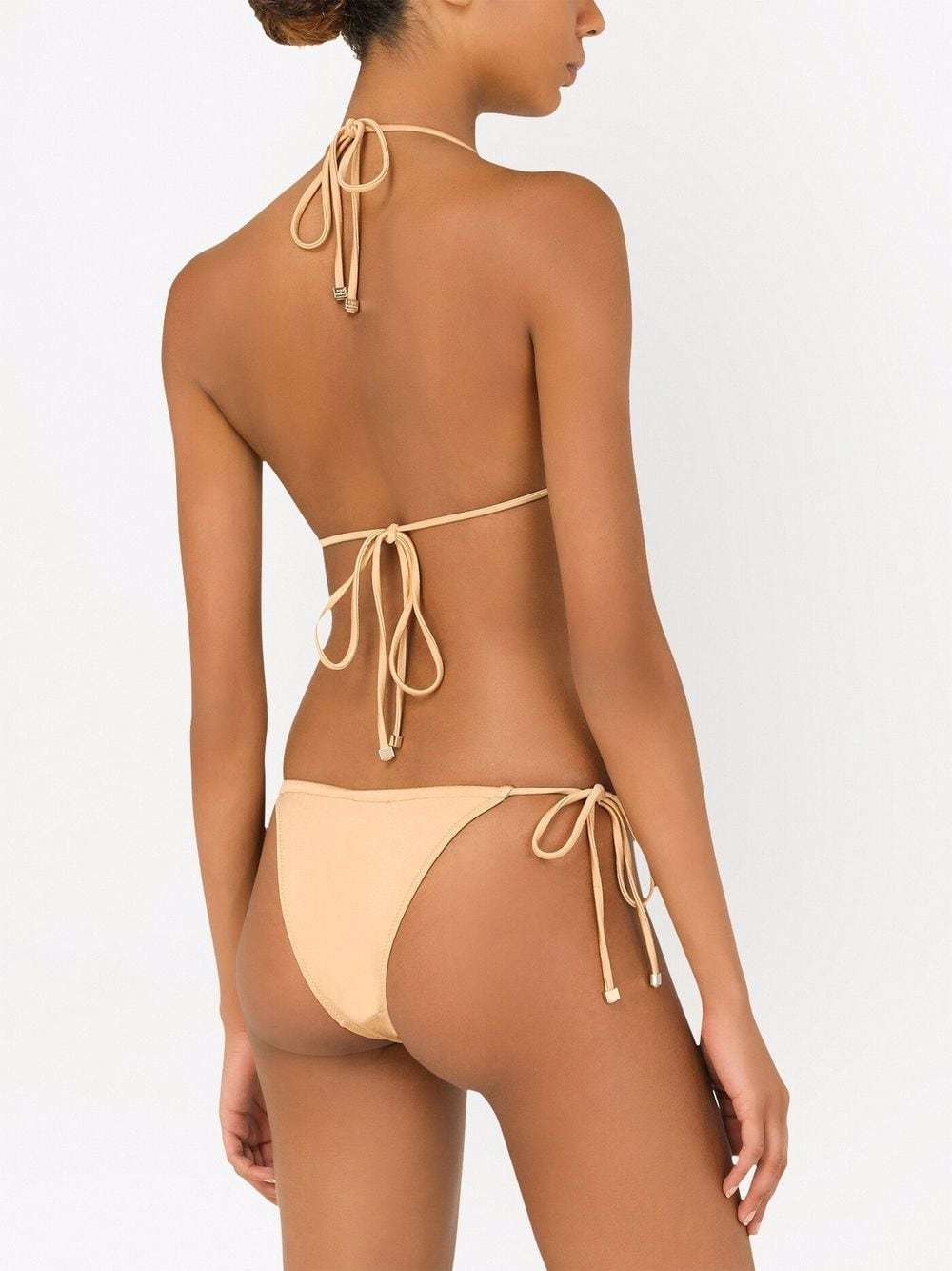 Dolce & Gabbana Halterneck Triangle Bikini In Nude