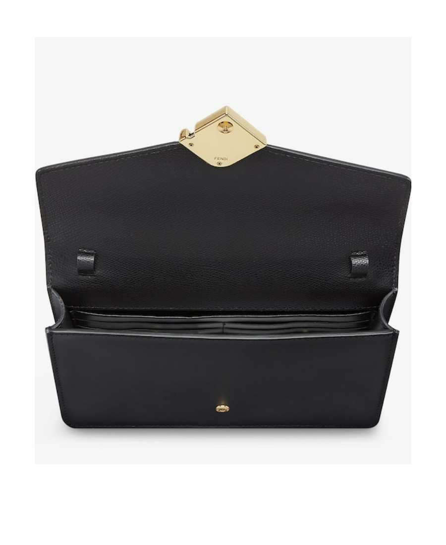 Fendi Ff Diamonds Wallet-on-chain In Black