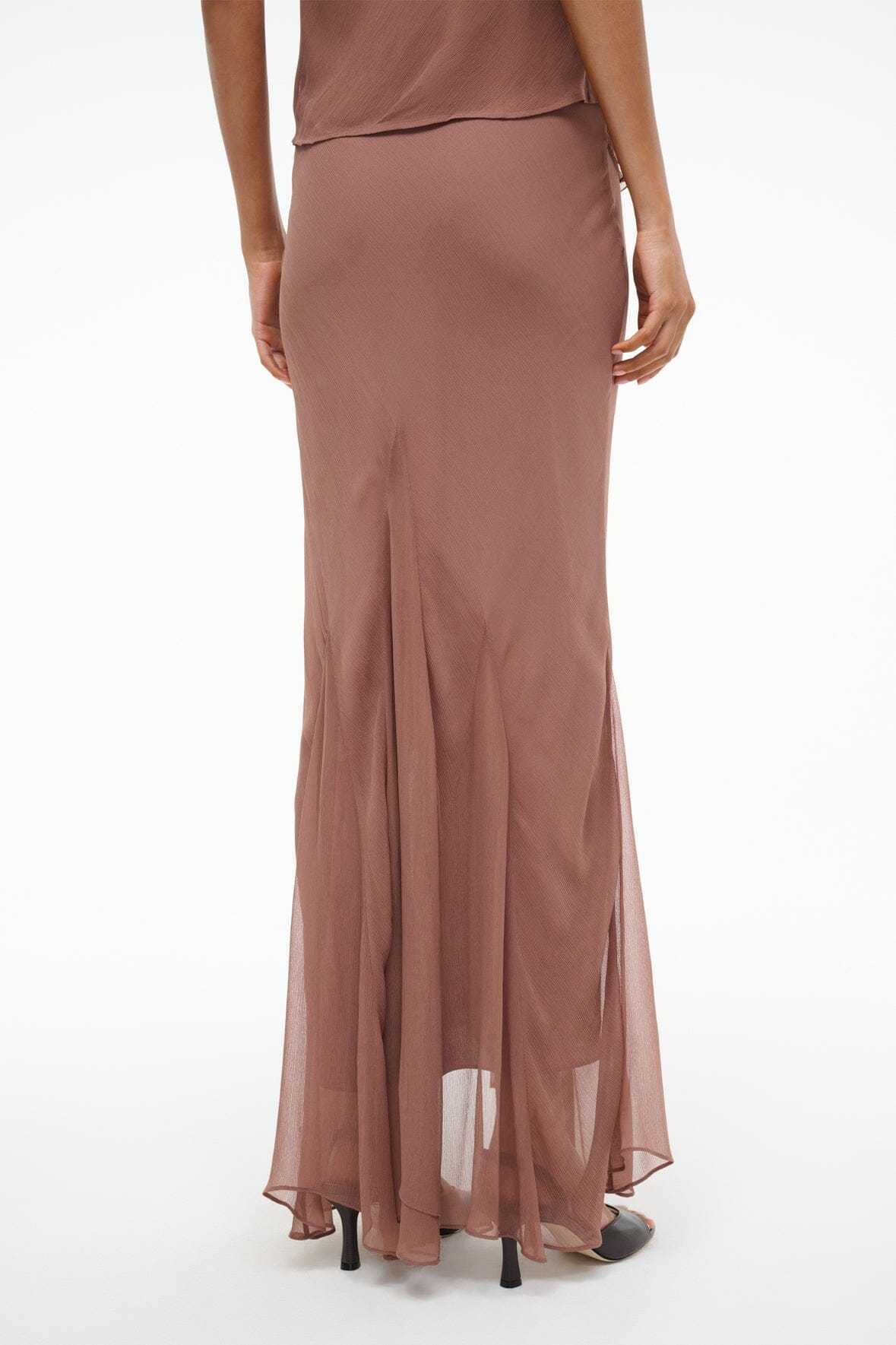 Staud Slit Skirt In Brown