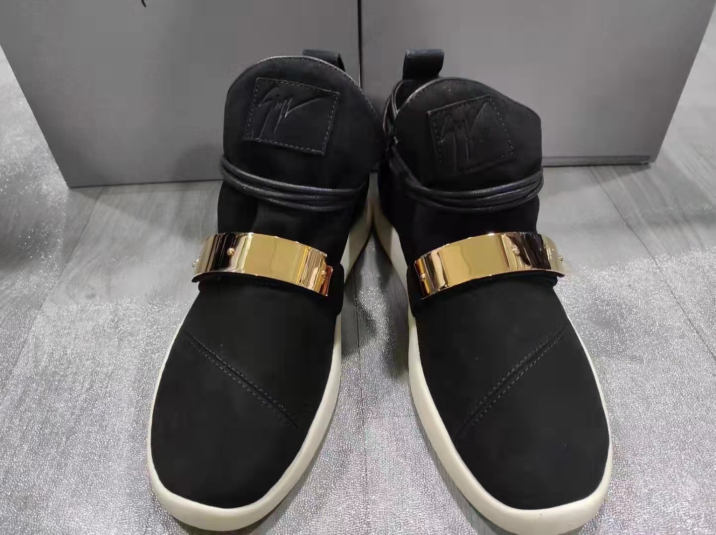 Shop Giuseppe Zanotti Logo Sports Shoes In Black