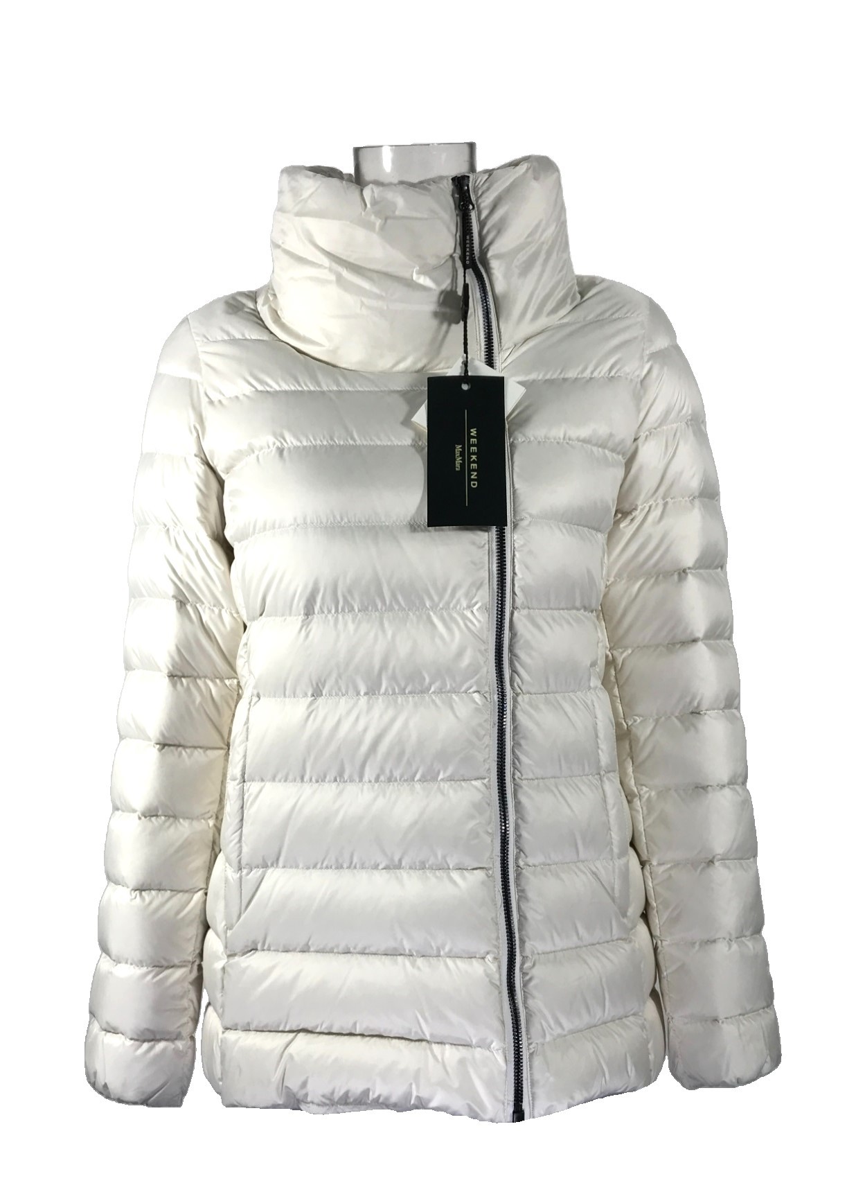 Weekend Max Mara Long-sleeved Down Jacket In White